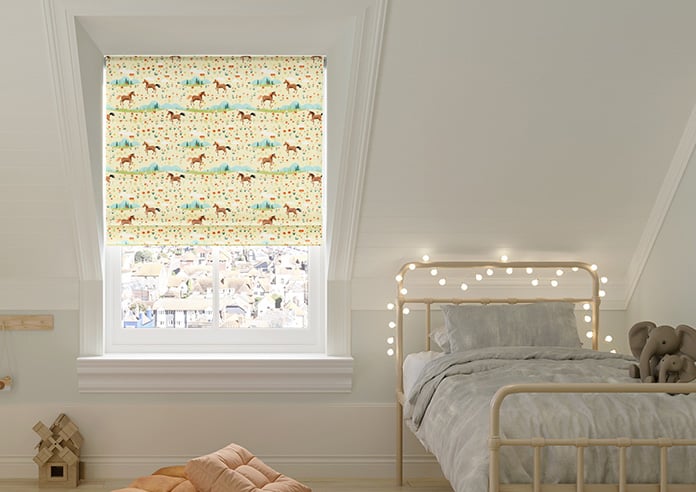 Prairie Horses, Amber Acres - Motorised Roman Blind - Image 3